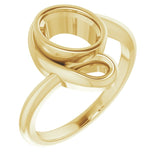 14K Yellow 8x6 mm Oval Ring Mounting