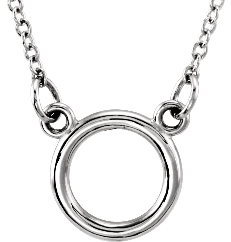 Sterling Silver Tiny Posh® Circle 16-18" Necklace