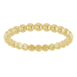 18K Yellow Gold Beaded Stackable Ring