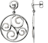 Accented Scroll Earrings