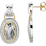 Accented Zebra Skin Earrings