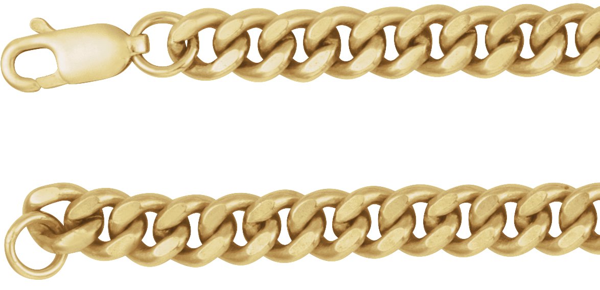 14K Yellow Gold-Filled 4.8 mm Curb 18" Chain