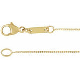 14K 0.8 mm curb chain