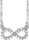 14K White Gold 1/6 CTW Natural Diamond Infinity 17