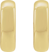 14K Yellow Gold Electroform Puffed 20mm Hoop Earrings