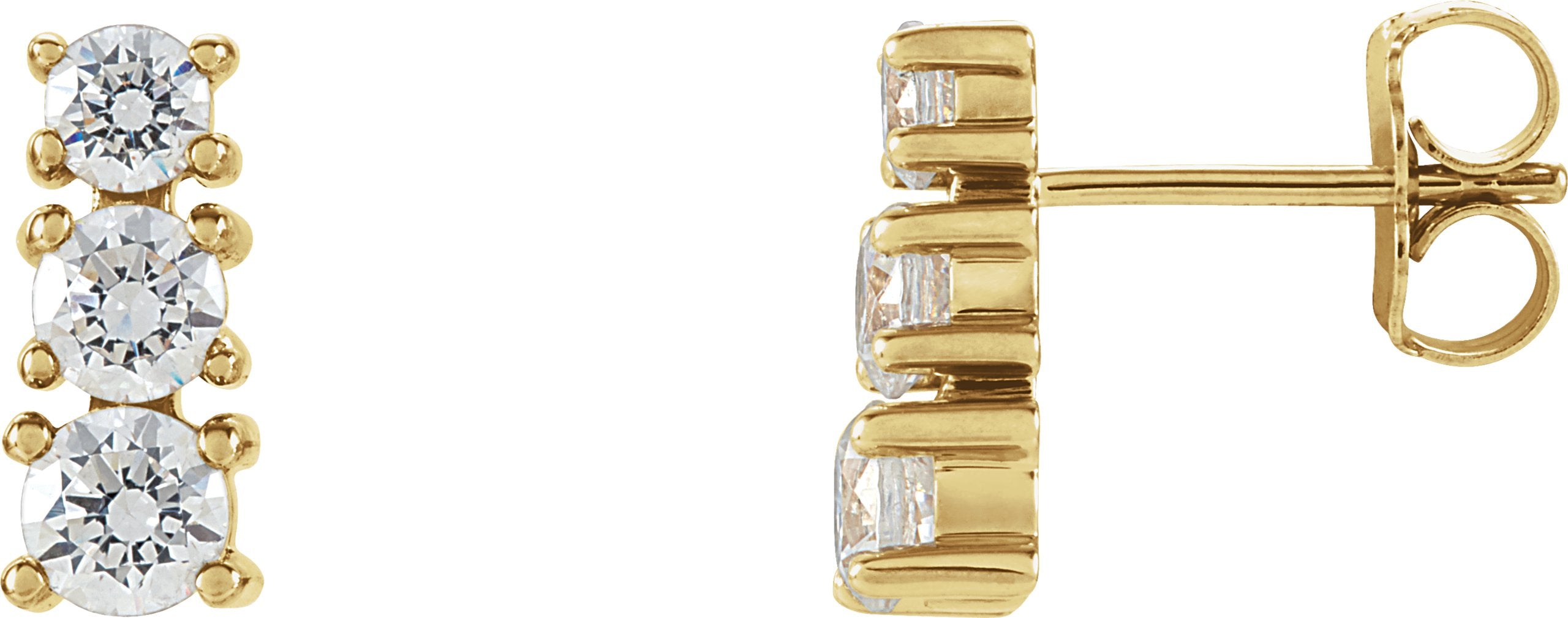 Three-Stone Earrings