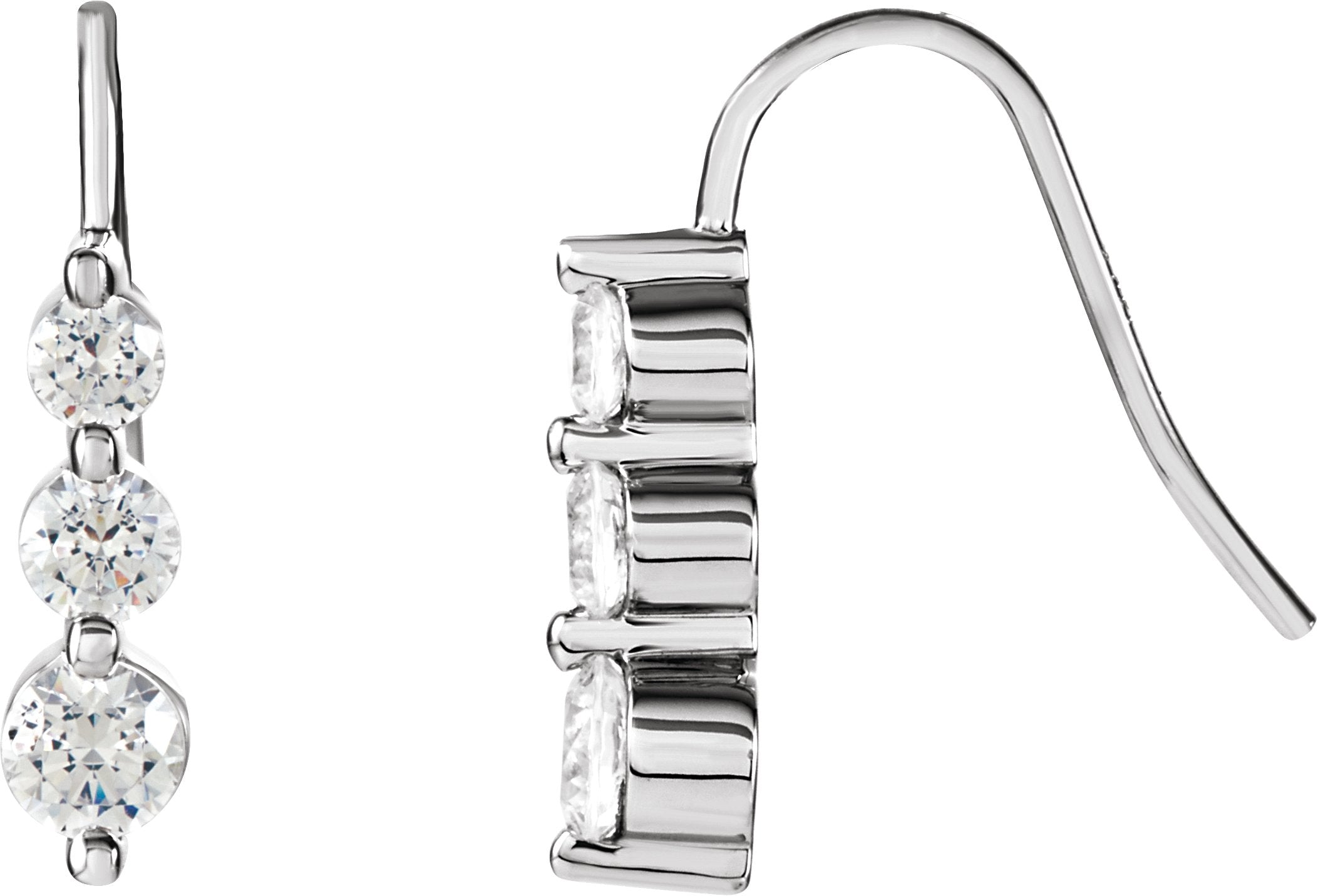 Three-Stone Earrings