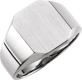 Sterling Silver Octagon Signet Ring
