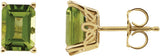 Emerald 4-Prong Scroll Setting® Stud Earring