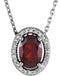 14K White Gold Natural Mozambique Garnet & .05 CTW Natural Diamond 16