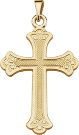 14K Yellow Gold Cross Pendant