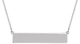 Sterling Silver Be Posh® Engravable Bar 16" Necklace