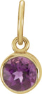 14K Yellow Gold Posh Mommy® Imitation Amethyst Charm/Pendant