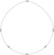 68577 / Set / 14K White Gold / 5-Stone / Lab-Grown Diamond / 3Mm :: 1/2 Ctw / Si1-Si2, GH / Each / Polished / 1/2 Ctw Lab-Grown Diamond Necklace