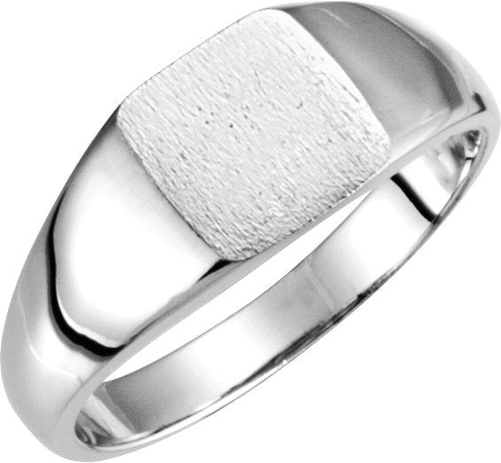 Sterling Silver 11mm Square Signet Ring