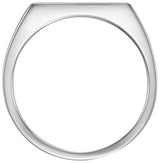 Sterling Silver 15x7 mm Rectangle Signet Ring