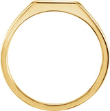 14K Yellow Gold 12x10 mm Rectangle Signet Ring