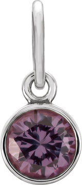 Sterling Silver Posh Mommy® Imitation Alexandrite Charm/Pendant