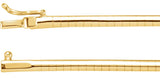 14K Yellow Gold 3mm Omega 18" Chain