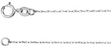 14K White Gold .75 mm Rope 24" Chain