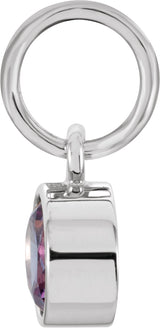 Sterling Silver Posh Mommy® Imitation Alexandrite Charm/Pendant