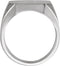 Sterling Silver 18x16 mm Octagon Signet Ring