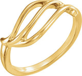 14K Yellow Gold Freeform Remount Ring