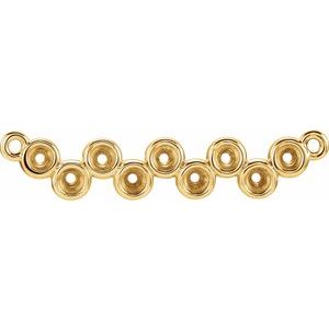 18K Yellow Bezel Set Bar Necklace Center
