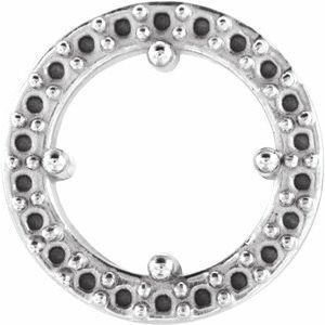14K White 5.5 mm Round Halo-Style Pendant Mounting