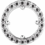 14K White 8 mm Round Halo-Style Pendant Mounting