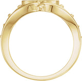 14K Yellow Gold 10x8 mm Oval Signet Ring