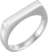 14K White Gold 3mm Engravable Stackable Ring