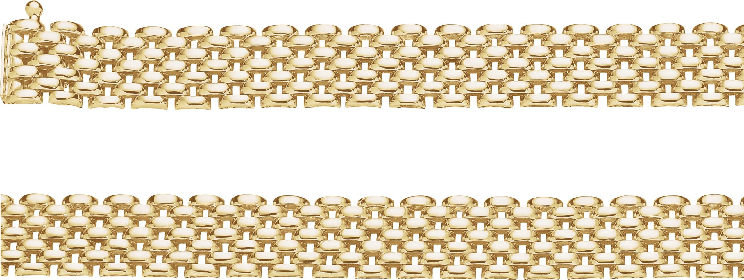 14K Yellow Gold 10.25mm Panther 17" Chain