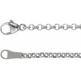 18K 2.4 mm Rolo chain