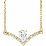 14K Yellow 3/8 CTW Natural Diamond 18" Necklace