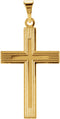 14K Yellow Gold Cross Pendant