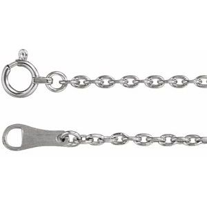 18K 1.7 mm cable chain