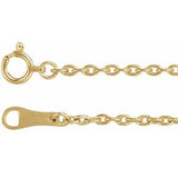 18K 1.7 mm cable chain
