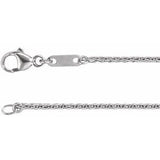 Platinum 1.2 mm wheat chain