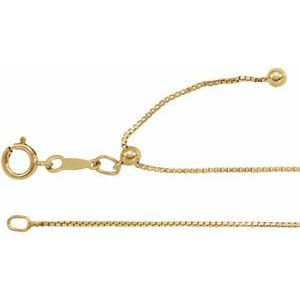 14K .85 mm box chain