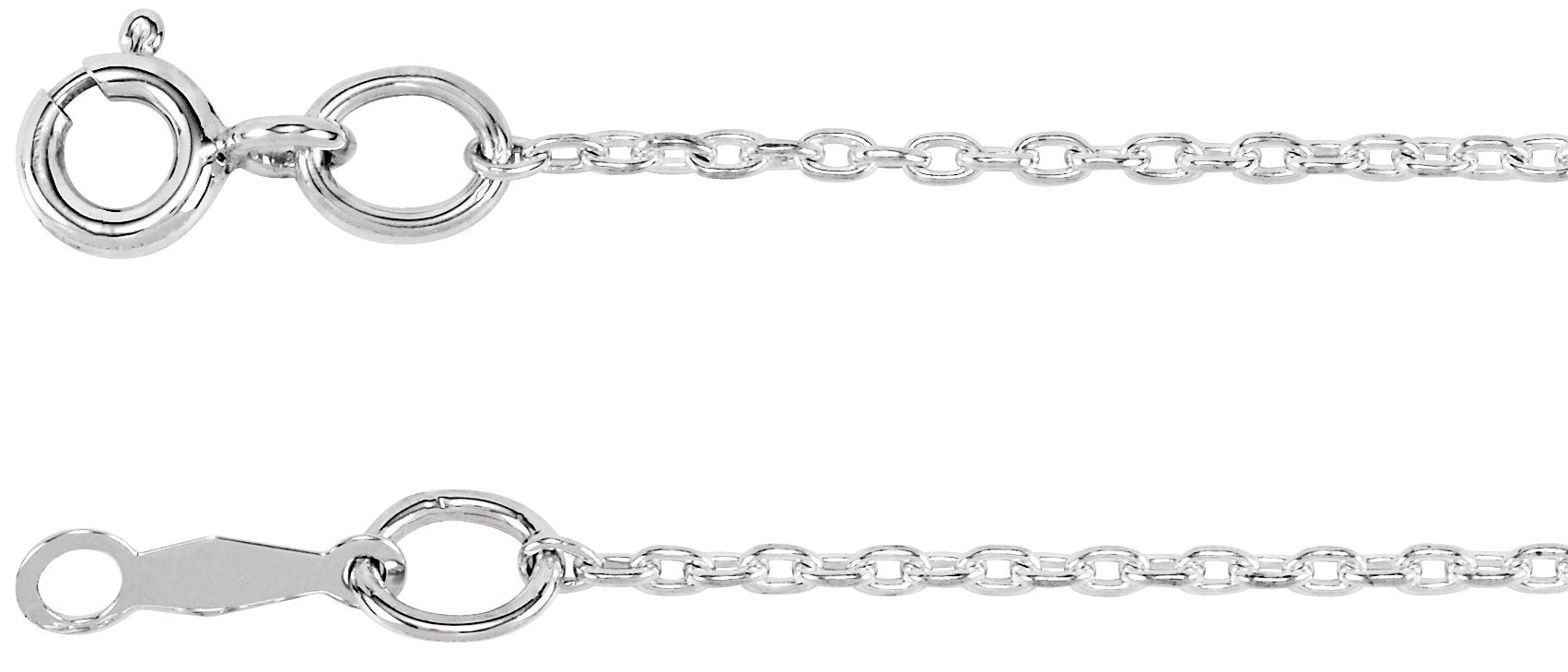 Sterling Silver 1.1mm Cable 16" Chain