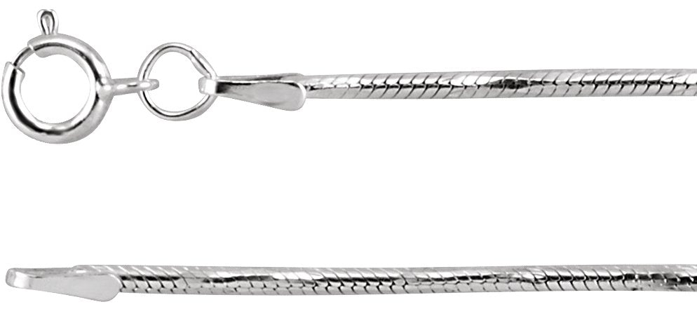 Sterling Silver 1.5 mm Diamond-Cut Snake 20" Chain