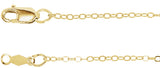 14K Yellow Gold 1.3mm Flat Cable 18" Chain