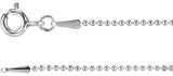 Sterling Silver 1mm Hollow Bead 18" Chain