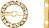 14K Yellow Gold .08 CTW Natural Diamond Earring Jackets with 4.6 mm ID