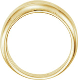 14K Yellow Gold Concave Ring