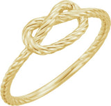 14K Yellow Gold Rope Knot Ring