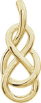 14K Yellow Gold Teardrop Knot Pendant