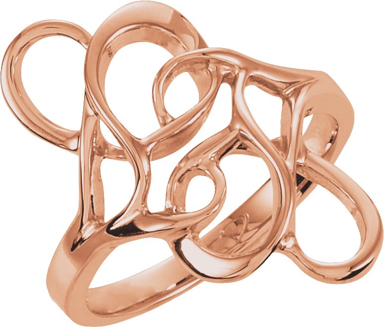 14K Rose Gold Freeform Ring