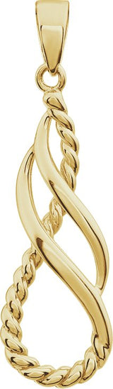 14K Yellow Gold Rope Pendant